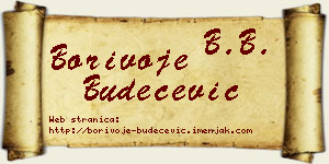 Borivoje Budečević vizit kartica